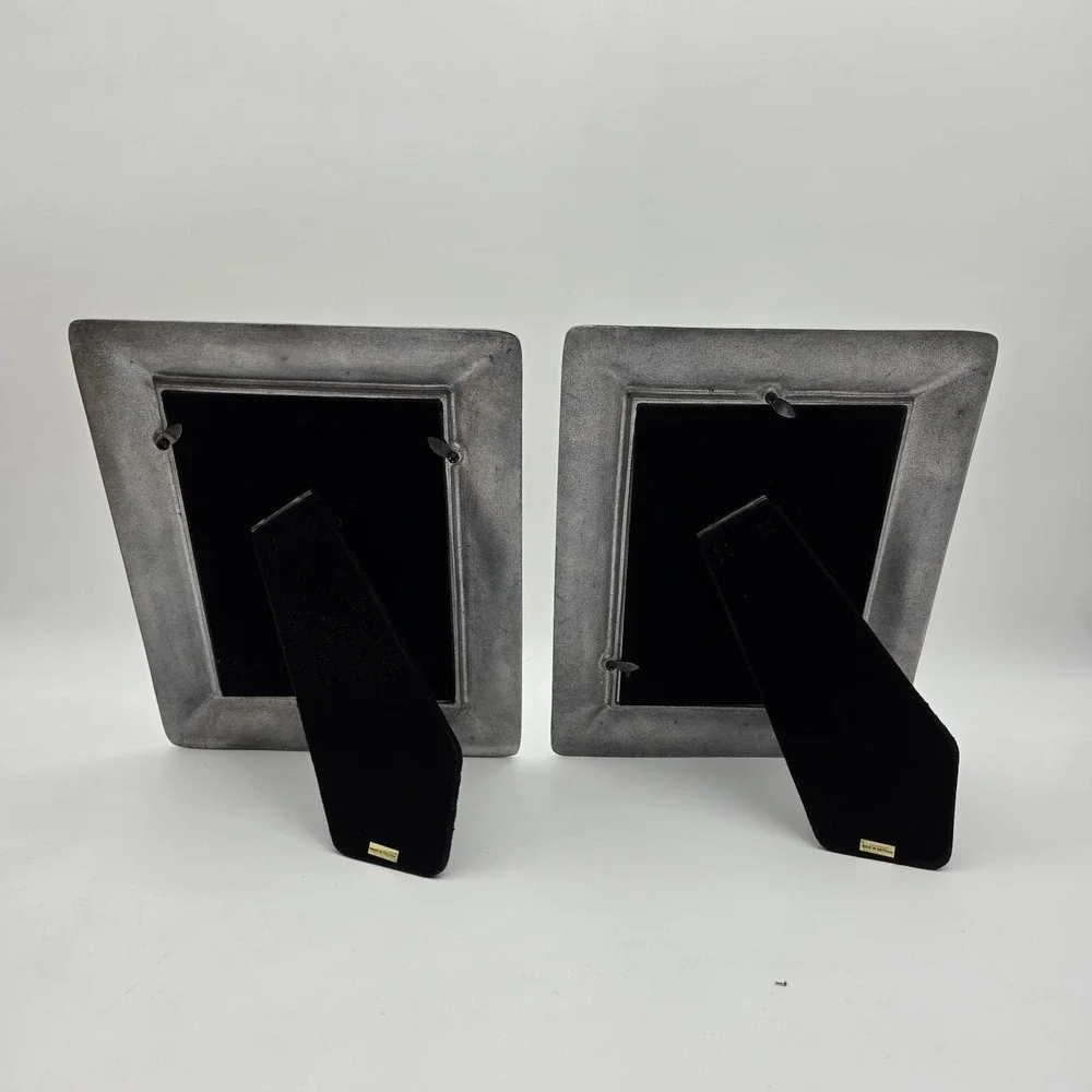 Vintage Lots of 2 Bella Lux Pewter Picture frame Silver 5